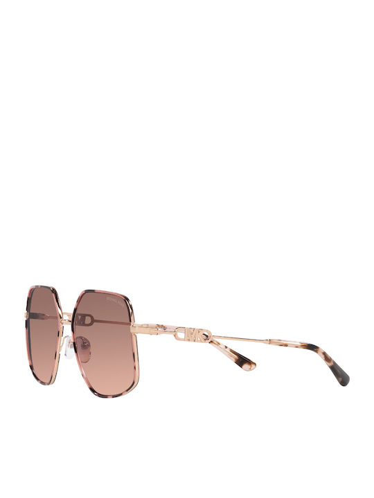 Michael Kors Empire Butterfly Women's Sunglasses with Brown Tartaruga Metal Frame and Brown Gradient Lens
