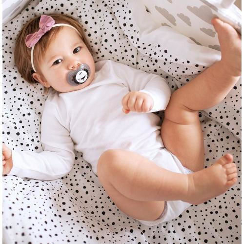 Lovi Baby Πιπίλες Σιλικόνης για 6-18 μηνών Salt & Pepper Γκρι - Λευκό 2τμχ