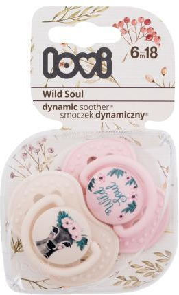 Lovi Baby Schnuller Silikon Wilde Seele - Beige - Rosa für 6-18 Monate 2Stück