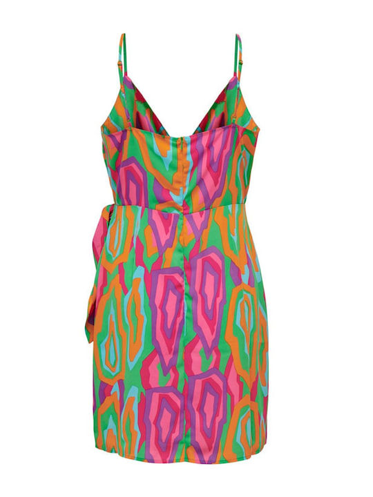 Summer Mini Evening Dress Wrap Island Green