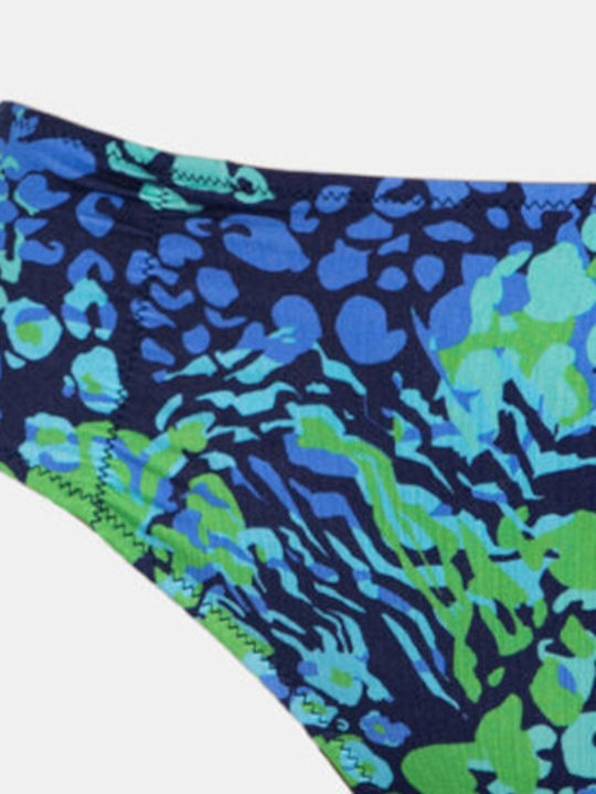 Rock Club Spring Print Bikini Slip Μπλε