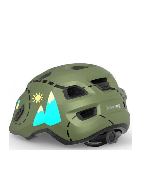 MET Hooray Schwarz Grün Wald Kinderfahrrad- / Rollerhelm für Stadt