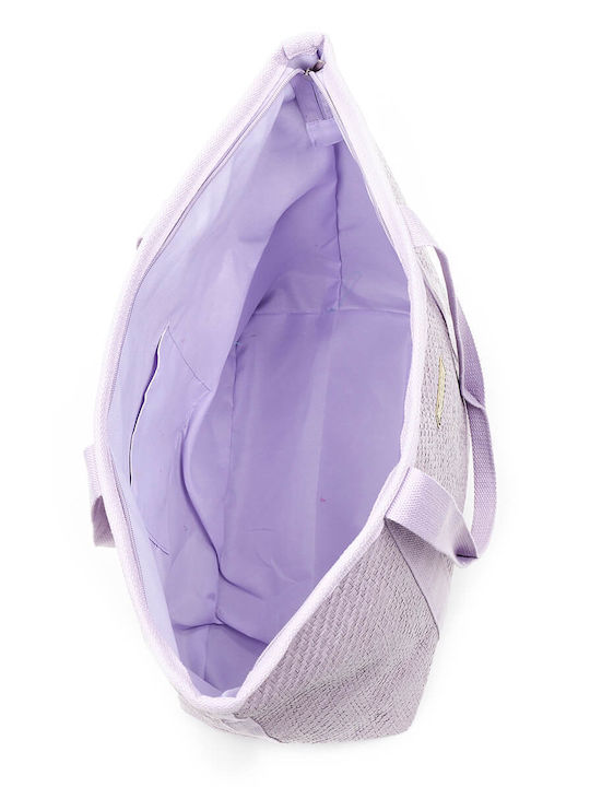 Verde 14-173 Stroh Strandtasche Lilac