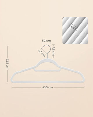 Songmics Clothes Hanger White CRF020W02 50pcs