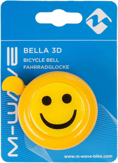 M-Wave Smiley Children's Bicycle Bell Yellow