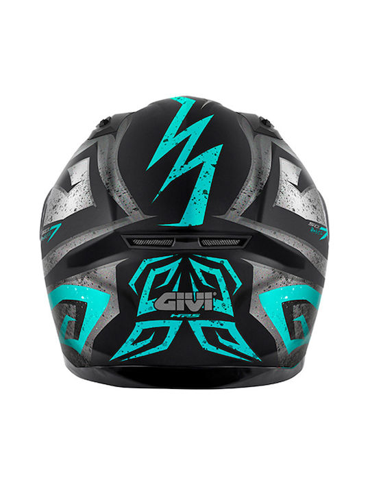 Givi H50.7 Rebel Full Face Helmet ECE 22.06 1490gr Matt Black/Light Blue