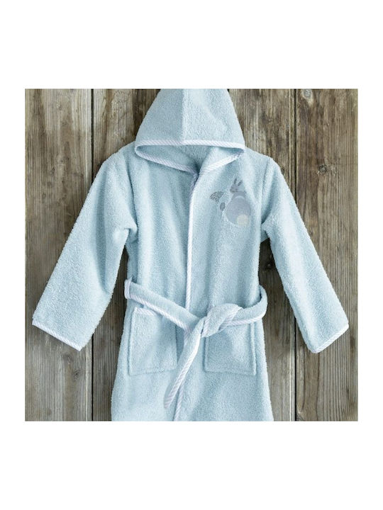 Nima Halat de Baie pentru Copii Sunny Bunny Light Blue cu Glugă