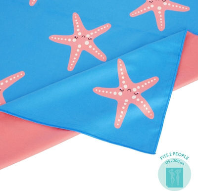 Legami Milano Starfish Beach Towel Light Blue 200x175cm.