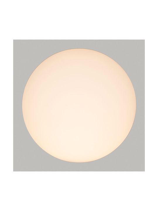 Atmosphera Outdoor Floor Lamp Globe LED for Exterior Space with Warm White Light IP44 White