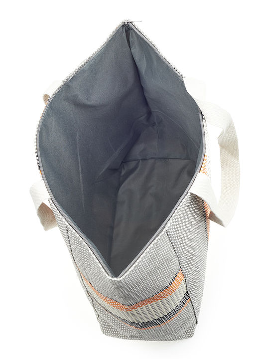Verde Straw Beach Bag Gray