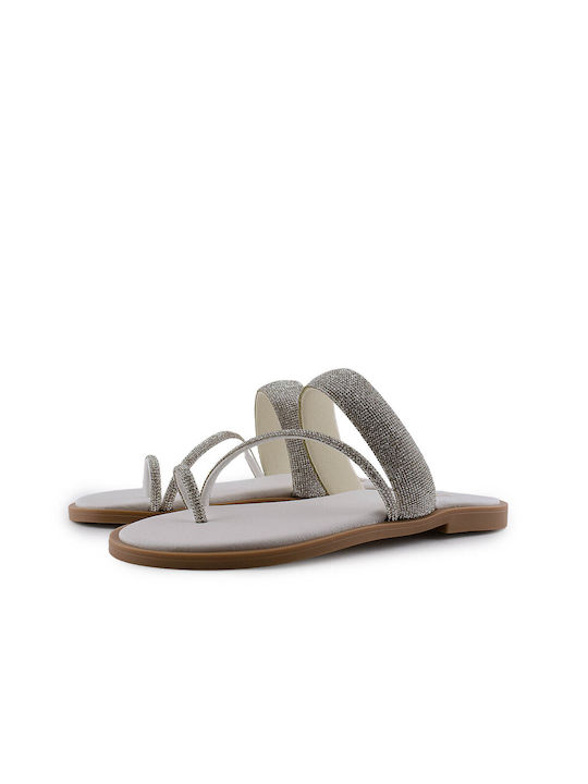 Love4shoes Leather Women's Flat Sandals in White Color