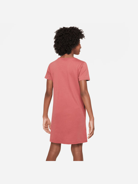 Nike Sommer Mini T-Shirt Kleid Rot