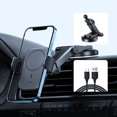 Joyroom Mobile Phone Holder Car JR-ZS295 for Dashboard with Clip-Peg and Wireless Charging Black