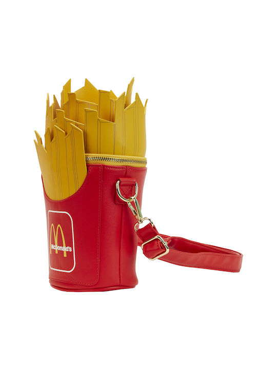 Loungefly Mcdonalds French Fries Παιδική Τσάντα Ώμου Κόκκινη 16.5x12.7x17.8εκ.