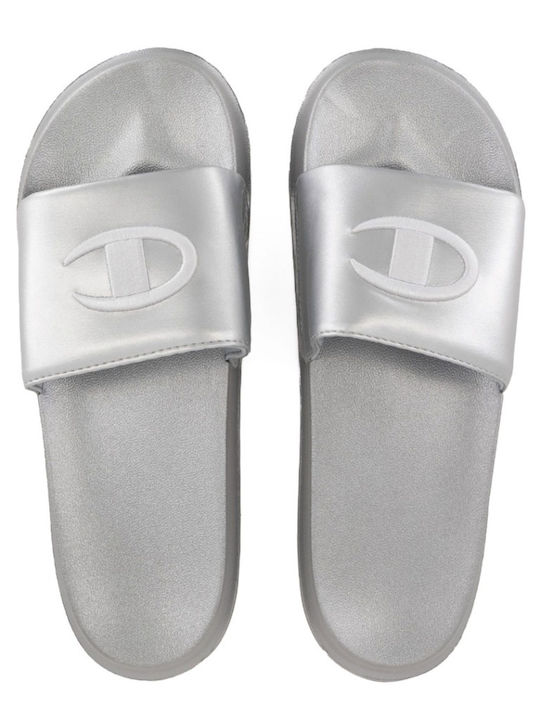 Miami Slides cu Platformă în Culoare Argintie