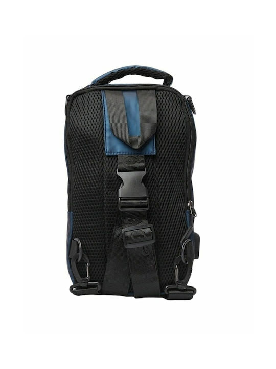 Bag to Bag Ανδρική Τσάντα Ώμου / Χιαστί σε Μπλε χρώμα