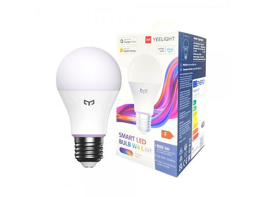 Yeelight W4 Lite Smart LED Bulb 9W for Socket E27 RGBW 806lm Dimmable