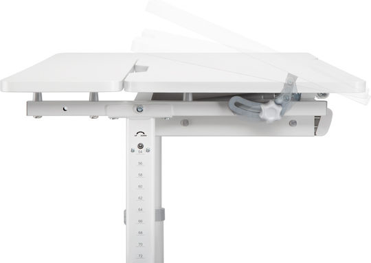 Kids Desk White 100x60x54-76cm