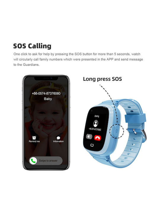 motto4u Kids Digital Watch with Rubber/Plastic Strap Light Blue