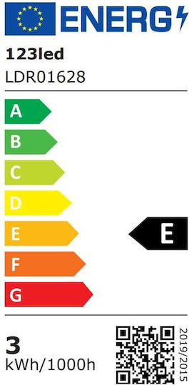 123led Λάμπα LED 2.2W για Ντουί E14 Θερμό Λευκό 250lm