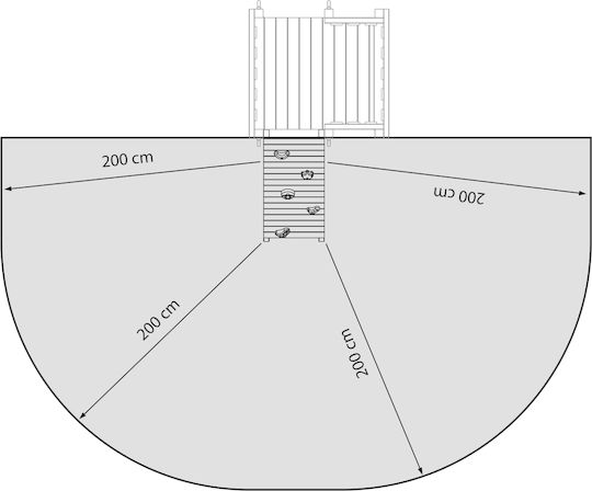 Ξύλινος Τοίχος Αναρρίχησης Βράχους 150 Cm Showood