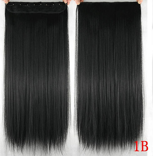 Hairpieces with Clip in Black Color 60cm