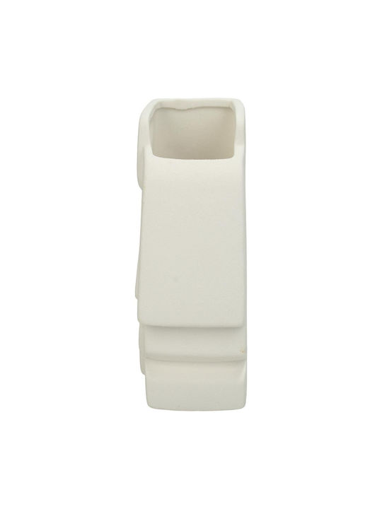 ArteLibre Decorative Vase White 13.5x8.5x15.3cm