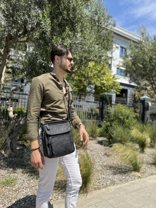 Leather Men's Bag Shoulder / Crossbody Black