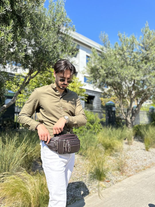 Cardinal Men's Leather Waist Bag Brown