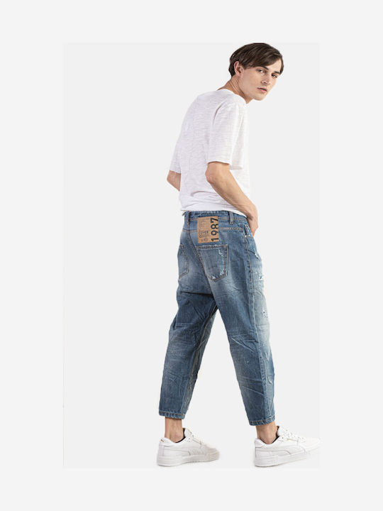 Dan Herren Jeanshose Elastische mit Lose Gerade Anwendung Blau
