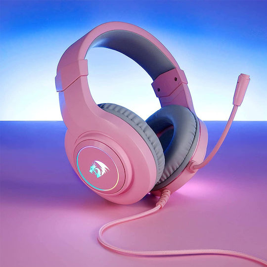 Redragon H270P Over Ear Gaming Headset with Connection 2x3.5mm / USB Pink