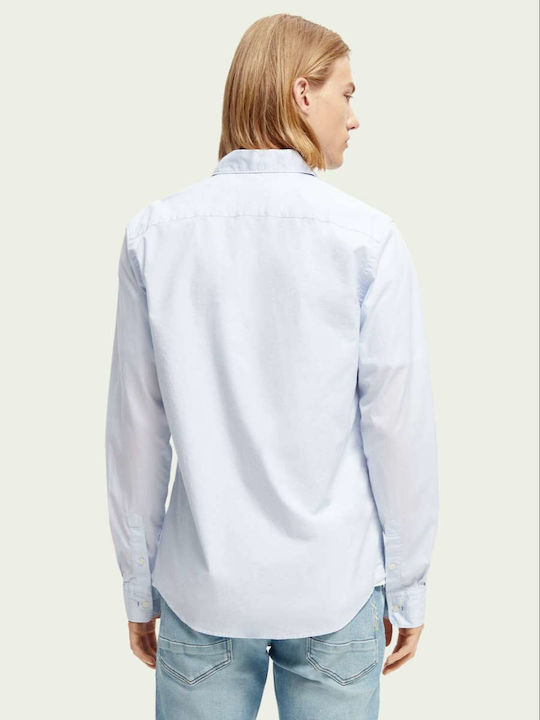 Scotch & Soda Essential Bumbac Cămașă Albastru deschis