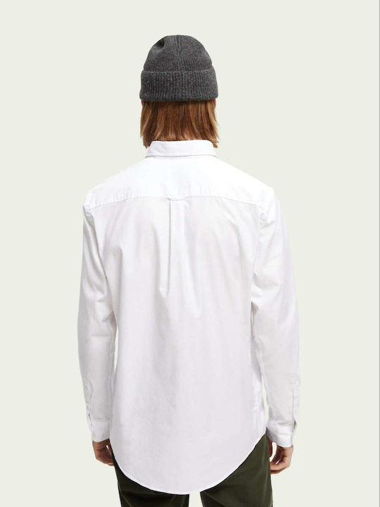 Scotch & Soda Men's Shirt Long Sleeve White