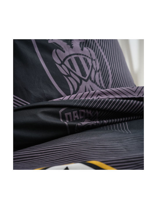 Vesta Home Bettwäsche-Set Übergröße Baumwolle Paok Schwarz 240x260cm 4Stück