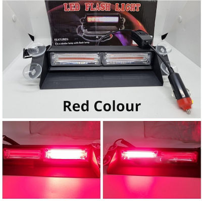 Car Beacon LED 12 / 24V Waterproof 7cm with Red Lighting