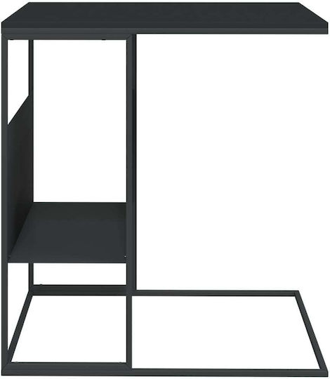 Rectangular Side Table Wooden Black M55xW36xH59.5cm