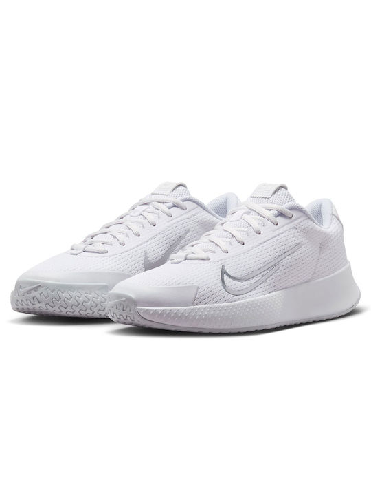 Nike Vapor Lite 2 Tennisschuhe Alle Gerichte White / Metallic Silver