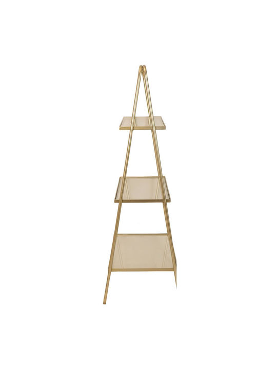 Βιβλιοθήκη Luxury Χρυσή 57x37x110εκ.