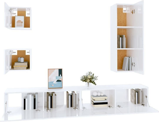 Wohnzimmer TV-Einheit Weiß L200xB30xH30cm