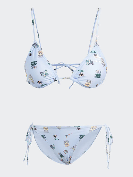 Coney Island Cool Set Bikini Τριγωνάκι με Αφαιρούμενη Ενίσχυση Blue Dawn / White