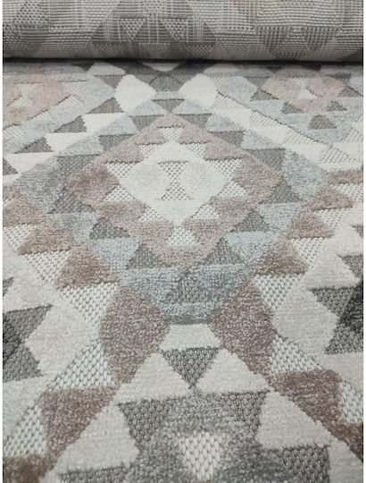Tzikas Carpets Tenerife 54109-270 Rug Outdoor Rectangular from Jute with Fringes Gray