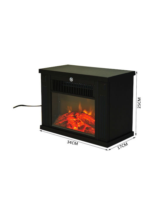 HomCom Επιδαπέδιο Ηλεκτρικό Τζάκι 600W 34x17cm