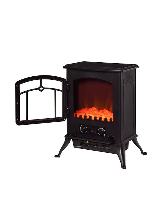 HomCom Floor Electric Fireplace 1000W 45x54.8cm Black