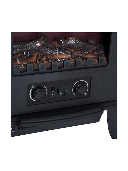 HomCom Floor Electric Fireplace 2000W 39x56.5cm Black