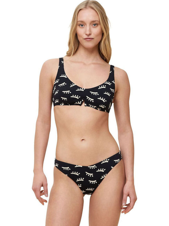Bikini Set Sports Bra & Slip Bottom Black