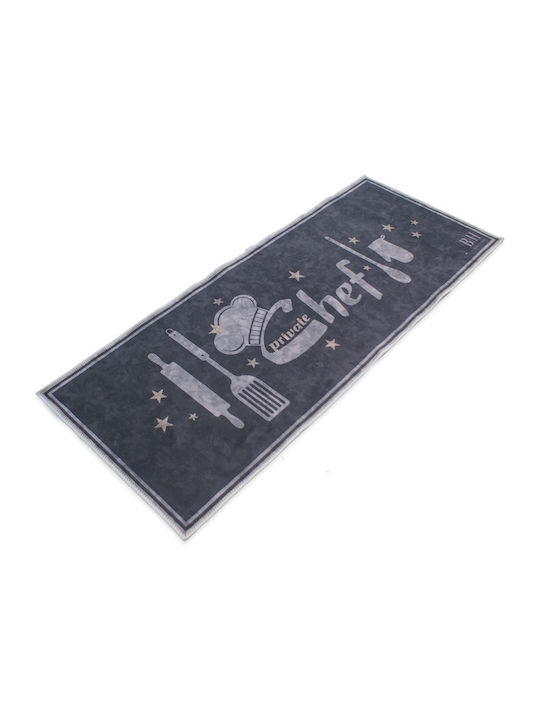 Beauty Home Kitchen Mat Runner Waterproof Black 60x160cm