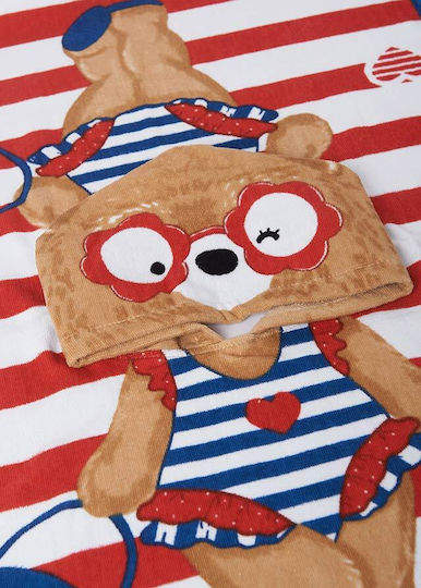Mayoral Baby-Badetuch mit Kapuzen Rot 55x60cm
