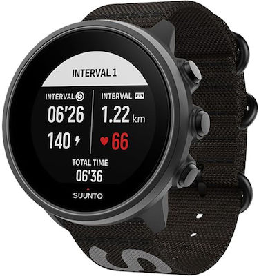 Suunto 9 Baro Stainless Steel 50mm Αδιάβροχο Smartwatch με Παλμογράφο (Titanium Limited Edition)