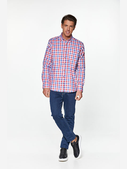 SS18-6-8 Cu mânecă lungă Cămașă Carou Multicolor