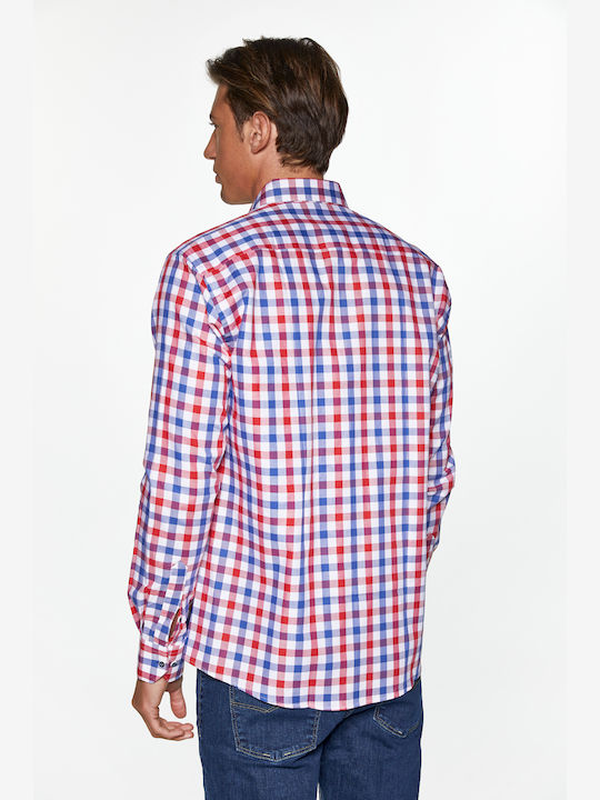 Santana Men's Shirt Long Sleeve Checked Multicolour